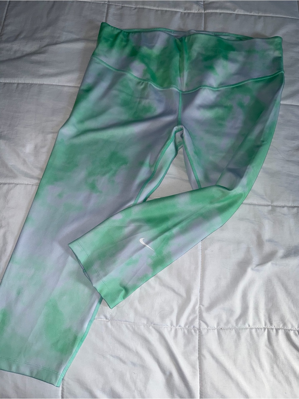 Nike Dri-Fit Green Tie-Dye Capri Leggings - 1X